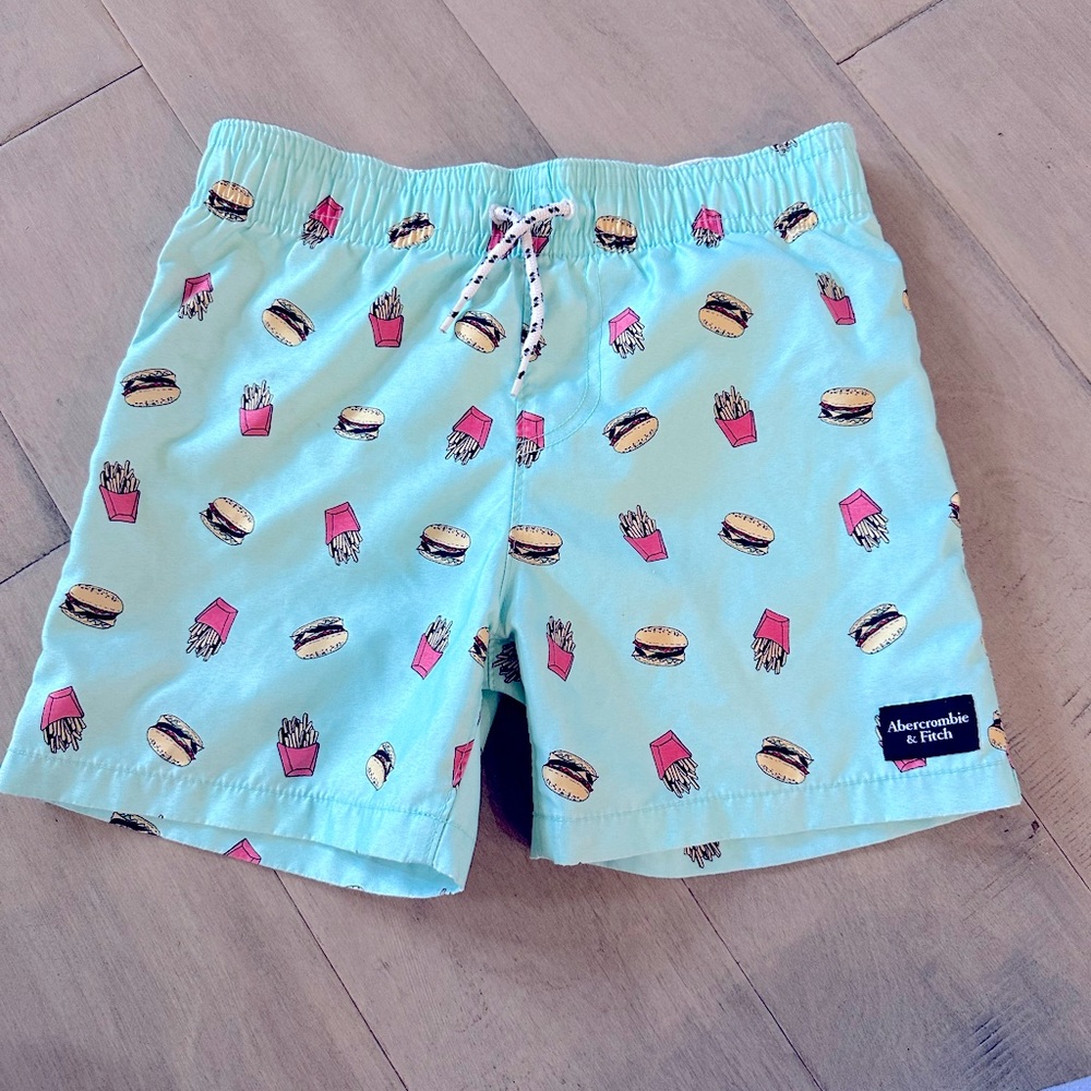Abercrombie swim trunks (Burger and fries)